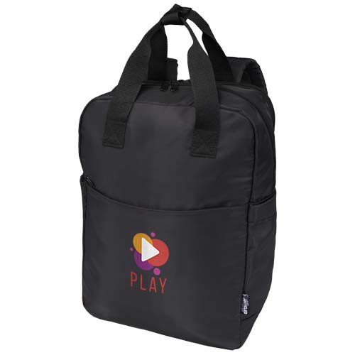 Trip Aware™, plecak na laptopa 14 cali wykonany z materiałów z recyklingu, 9 l Czarny 12076290 (1)