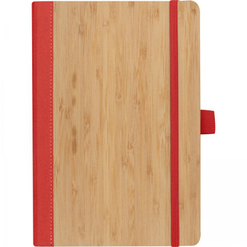 Notatnik A5 w linie z poliestru z recyklingu TEOFILO Czerwony 2377405 (4)