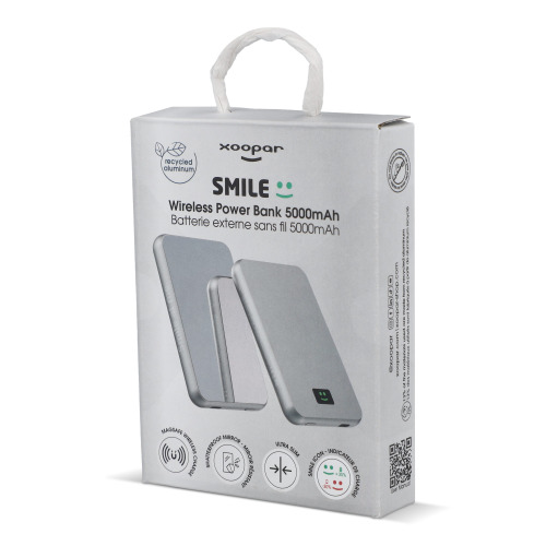 Xoopar Smile Wireless Mirror Powerbank kompatybilny z MagSafe 5000 mAh Jasnoszary LT41414-N0062 (5)