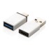 Zestaw adapterów USB A / USB C srebrny P300.102  thumbnail