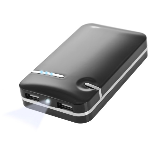 Power bank 7800 mAh, lampka LED Czarny V3387-03 (2)