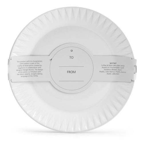 Talerz Coffee & More, biały Biały 5017347- (4)