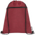 Plecak Ross  ściągany sznurkiem z plastiku z recyclingu Heather dark red 12051802 (2) thumbnail