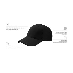 Czapka 6 panelowa Bawełniana - Navy & Navy