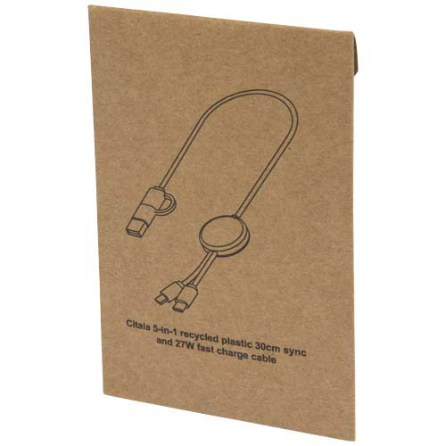 Citala kabel do synchronizacji danych i szybkiego ładowania 5 w 1 27 W o długości 30 cm z tworzyw sztucznych pochodzących z recyklingu Biały 12442701 (2)