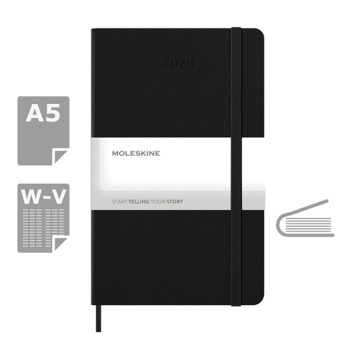 Kalendarz MOLESKINE Czarny VM397-03/2027 