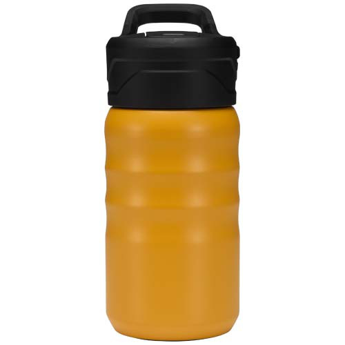 Bidon sportowy Knox o pojemności 350 ml, wykonana ze stali nierdzewnej z podwójnymi ściankami i materiału pochodzącego z recy Żółty 10095211 (2)