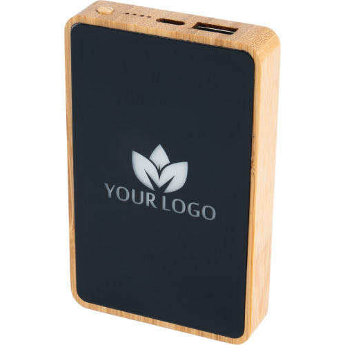 Power Bank 5000 mAh z podświetlanym logo Beżowy EG061713 