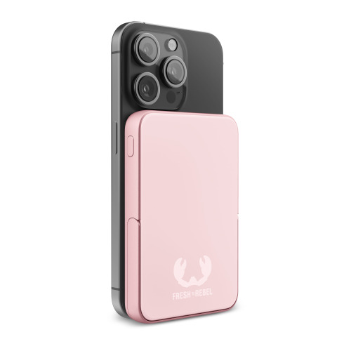 2PBM5000| Fresh 'n Rebel Compatible with MagSafe MagSafe Powerbank Wireless 5000mAh Pasteloworóżowy LT49413-N0079 (1)