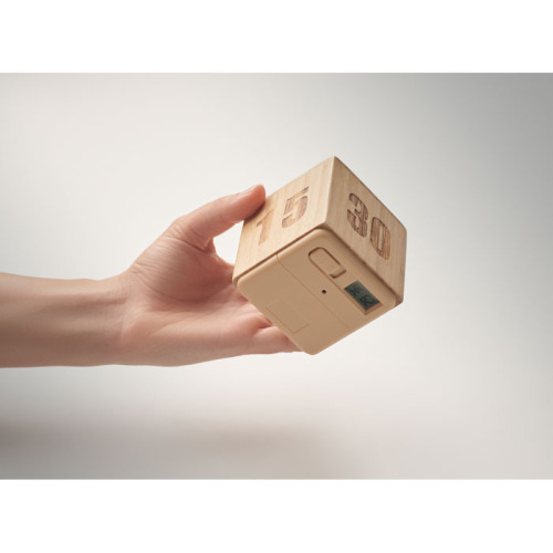 Bambusowy zegar z funkcją drzem Drewna MO2933-40 (9)