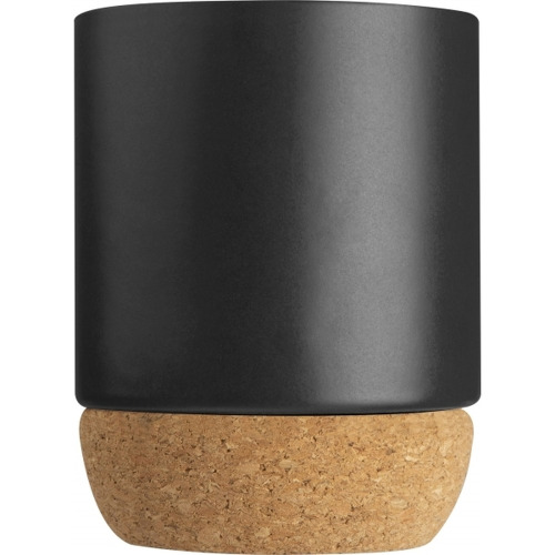Kubek ceramiczny z korkiem GISTEL 350 ml Czarny 241803 (1)