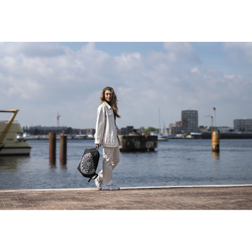 Bobby Soft "Art" plecak chroniący przed kieszonkowcami Czarno biały P705.869 (17)