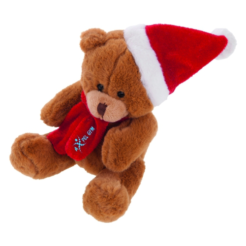 Nathan Brown, pluszowy miś świąteczny brązowo-czerwony HE261-56 (4)