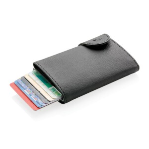 Etui na karty kredytowe i portfel C-Secure, ochrona RFID czarny, srebrny