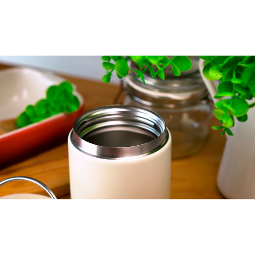 Lunch box termiczny stalowy z recyklingu PORTO CERVO MoLu 400 ml Biały 398306 (13)