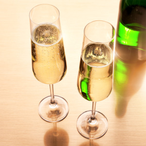 Prezentowy zestaw 2 kieliszków do szampana Vanilla Season przeźroczysty