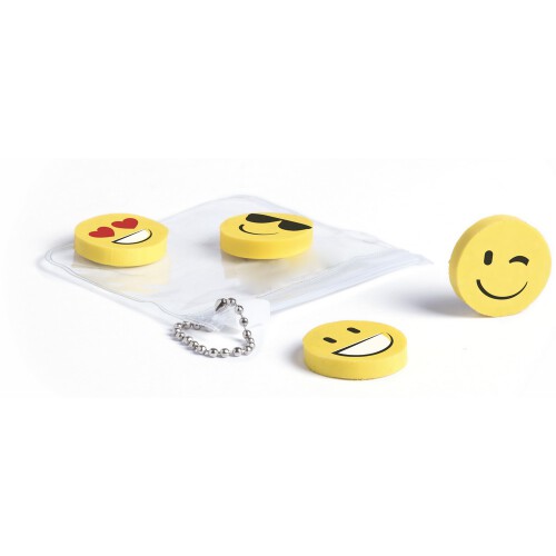 Zestaw gumek do mazania "uśmiechnięta buzia" żółty V7839-08 (1)