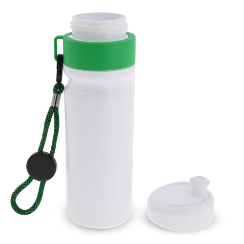 Bidon Sportowy Z Obwódka I Kolorowym Sznurkiem 750ml Biały / zielony LT98736-N0131 (4)