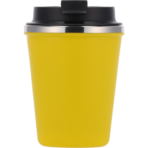 Kubek termiczny 350 ml z powłoką z recyklingu METODY żółty 8496208 (3)