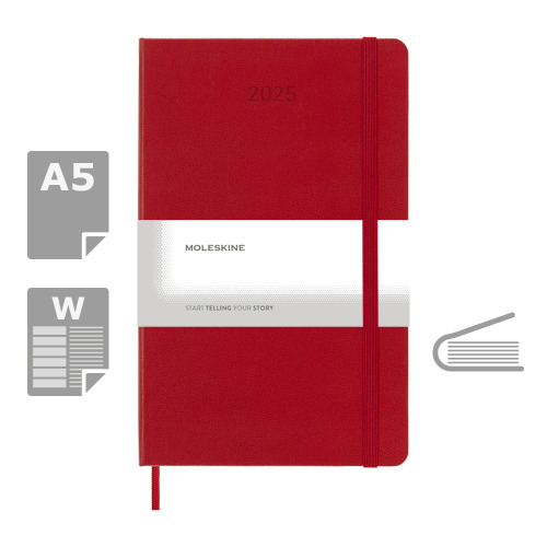 Kalendarz MOLESKINE Czerwony VM399-05/2026 