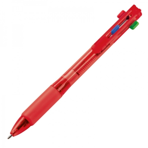 Długopis plastikowy 4w1 NEAPEL czerwony 078905 (2)