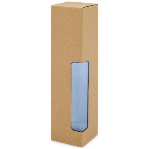 Bidon Ziggs o pojemności 650 ml z plastiku z recyklingu Niebieski przezroczysty 10067952 (2)