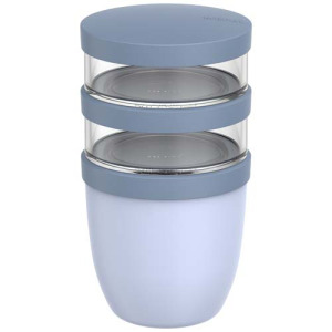 Mepal Ellipse 3-częściowy izolowany pojemnik na lunch o pojemności 500 ml + 2 x 200 ml Niebieski