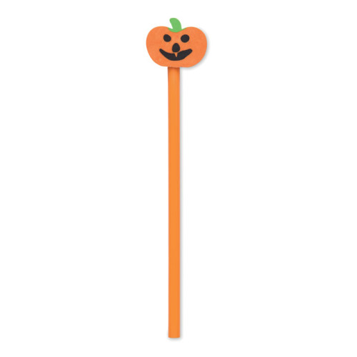 Halloweenowy ołówek z gumką Pomaranczowy MO3105-10 