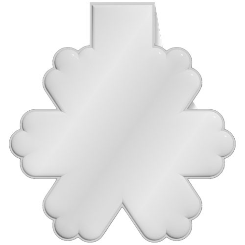 RFX™ reflective odblaskowy magnes z TPU w kształcie płatka śniegu  Biały 1PR06801 