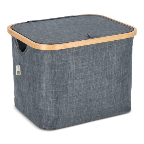 Składany kosz InSideOut z pokrywą Sogne 40,5 x 33 x 30cm rPET Ciemnoszary LT57104-N0060 (3)