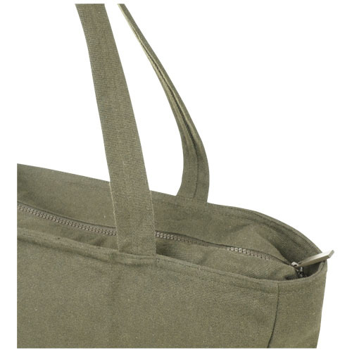 Weekender torba na zakupy z materiału z recyklingu o gramaturze 500 g/m² Zielony 12071261 (4)