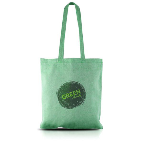 Bawełniana torba 150g z recyklingu z długą rączką / Recycot Zielony IP31111442 (3)