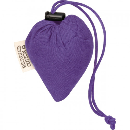 Składana torba z bawełny i poliestru z recyklingu 118 g/m² ANJA Fioletowy 6526212 (1)