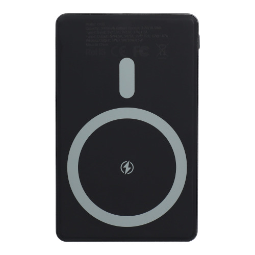 Bezprzewodowy powerbank Nexus kompatybilny z MagSafe R-ABS 5000 mAh Czarny / stalowoszary LT95510-N0235 (1)