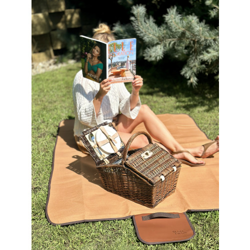 Kosz piknikowy dla 2 osób LORENZA Brązowy 6233701 (5)
