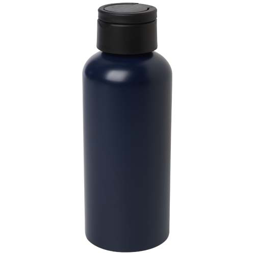 Trinity butelka na wodę z aluminium z recyklingu z certyfikatem RCS, z pokrywką RPET 600 ml Navy Blue 10081555 