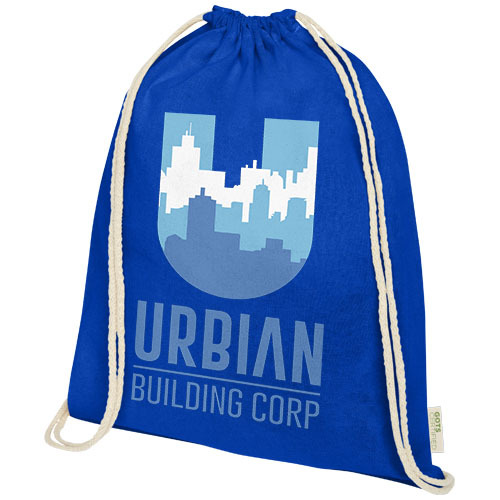 Orissa  plecak ściągany sznurkiem z bawełny organicznej z certyfikatem GOTS o gramaturze 100 g/m² Błękit królewski 12049053 (1)