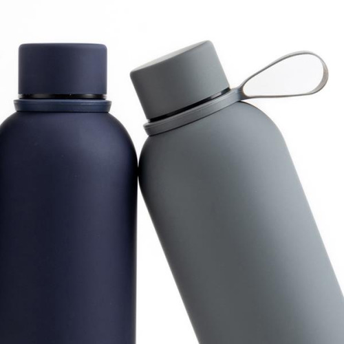 Butelka termosowa o pojemności 500 ml z gumowym wykończeniem / Thermal Light Grey IP37072295 (7)