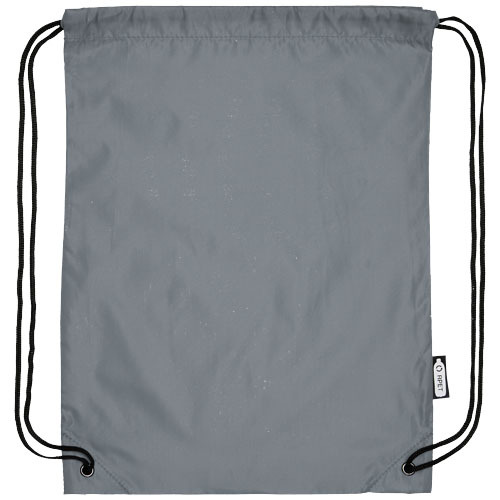 Plecak Oriole ze sznurkiem ściągającym z recyklowanego plastiku PET Szary 12046182 (4)