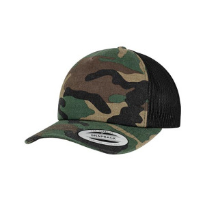 Czapka Trucker - Wood Camo & Black