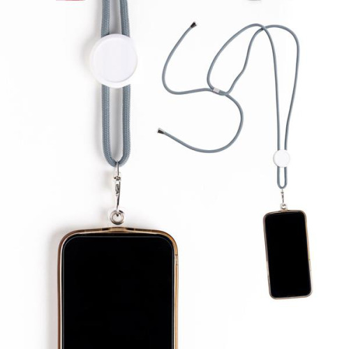 Smycz z uchwytem na telefon z RPET / Daily Czarny IP14086411 (2)