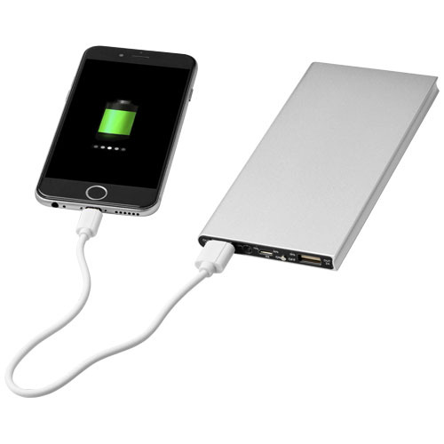 Aluminiowy powerbank Plate 8000 mAh Srebrny 12411201 (5)