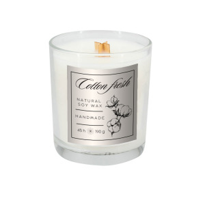 Świeca sojowa 190g Cotton Fresh Przeźroczysty