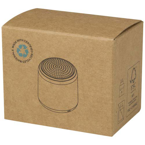 Velkis głośnik bezprzewodowy Bluetooth® o mocy 3 W z tworzyw sztucznych pochodzących z recyklingu Czarny 12448590 (2)
