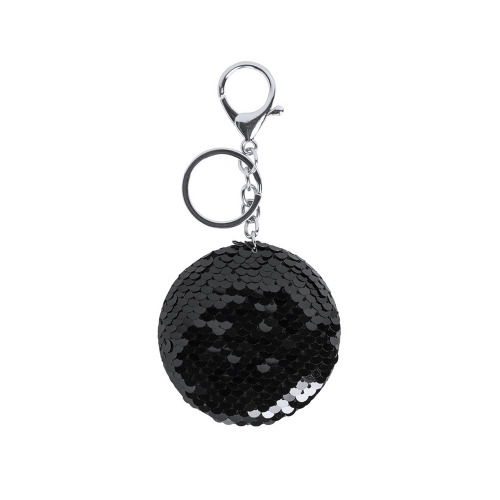 Brelok do kluczy z cekinami Czarny V0676-03 