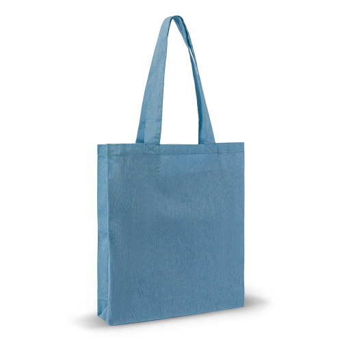Bawełniana torba na zakupy z recyklingu 38x42x10cm Niebieski LT95199-N0011 