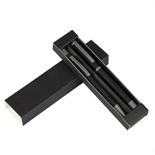 Zestaw piśmienniczy, długopis i pióro kulkowe | Elliot Czarny V1957-03 