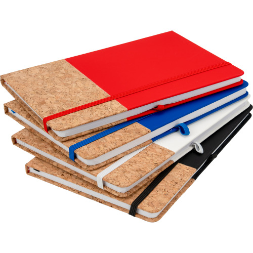 Notes A5 z elementami z korka NANTES Czerwony 139505 (7)