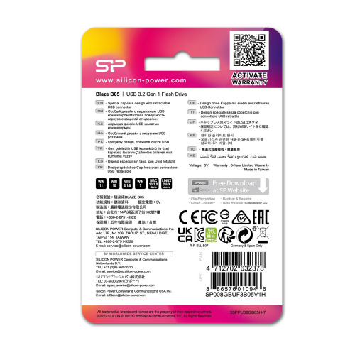 Pendrive Silicon Power 3,0 Blaze B05 różowy EG813211 128GB (5)
