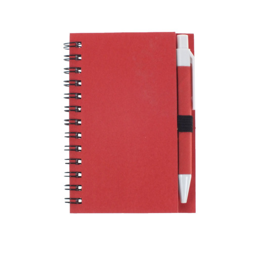 Notatnik z długopisem czerwony V2793-05 (4)